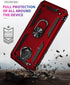 Military Grade Drop Impact Case for Motorola Moto G6 with 360 Metal Rotating Ring Kickstand Holder, Shockproof (Sliver)