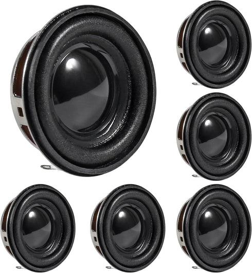 DWEII 6Pcs 1.5Inch 40MM Mini Portable Speakers 4ohm 3W Full Frequency Stereo Sound