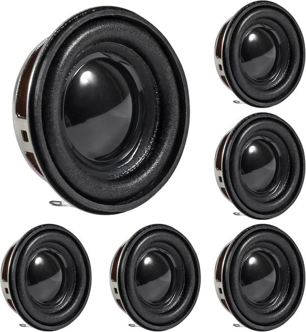 DWEII 6Pcs 1.5Inch 40MM Mini Portable Speakers 4ohm 3W Full Frequency Stereo Sound