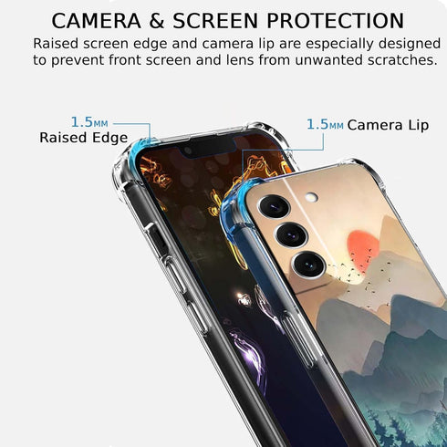 Sunset Nature Landscape Case for Samsung Galaxy S22 Plus Wilderness Night Art Soft TPU Full Cover Case