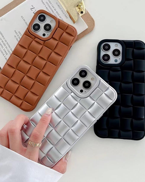 Ginkgonut Compatible with iPhone 13 Pro Max Case for Women/Girls, Cute 3D Laid Design Soft Silicone Shockproof Raised