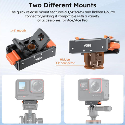 VRIG Direct Insta360 Pro2/X5/X4/X3 Insta360 1/4 VRIG Magnetic Quick Release Mount for Ace Pro/Ace Magnetic Mount Base