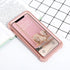 IDweel iPhone XR Case, Rose Gold 3-in-1 Shockproof Hybrid Cover with Tempered Glass Screen Protector for Women.