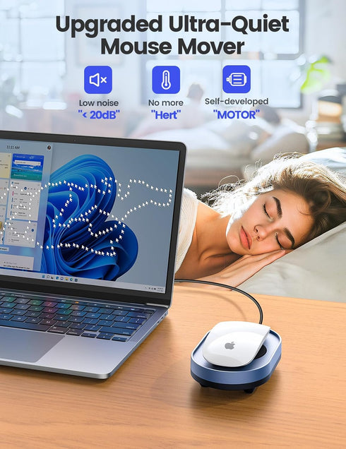 Vaydeer Undetectable Mouse Mover, M4 Mouse Jiggler Device with ON/Off Switch for Computer Awakening, Gift Ideal