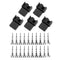 Maxmoral 5PCS PWM Plastic Shell Computer Case Cooling Fan Male Plug Interface 4-pin Connector Kit