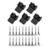 Maxmoral 5PCS PWM Plastic Shell Computer Case Cooling Fan Male Plug Interface 4-pin Connector Kit