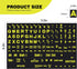 imComor 2PCS English Keyboard Stickers, Universal Computer Laptop Replacement Large Keyboard Stickers Big Bright Yellow