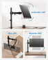 HUANUO 13-32 17.6 lbs, 16 Grommet 75x75mm 100x100mm Single Monitor Mount, Monitor Arm for Monitors up to Adjustable