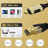 USB C to Ethernet Adapter Cable 0.5 FT, Upgrade USB-C to RJ45 Cable, Gold-Plated, Nylon Braided for MacBook Pro/Air,