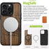 Carveit 16 Magnetic Wooden Case for iPhone Pro Case, Wood Artisan Engraved & Black Soft TPU Shockproof Cover