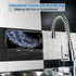 Shower Phone Holder with 2PCS Adhesive Stickers, Wall Mount Stand for Bathroom, Kitchen, Compatible with Smartphone