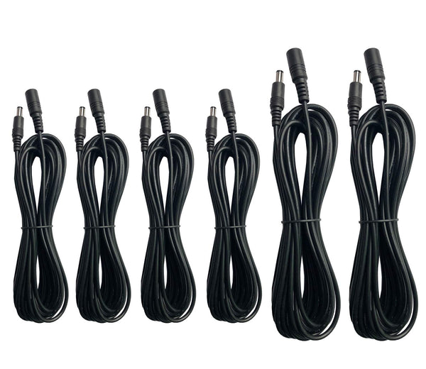 Taveky DC 12V Power Extension Cord Cable 15ft (5m) & 10ft (3m) 2.1mm