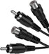 Ullnosoo RCA Extension Cable, 2 Pack 15ft Audio Video RCA Male to Female Cord for Speaker, Subwoofer, Camera