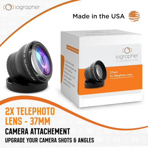 iOgrapher 37mm 2X Telephoto Zoom Lens Attachment for Smartphone & Tablet Photography