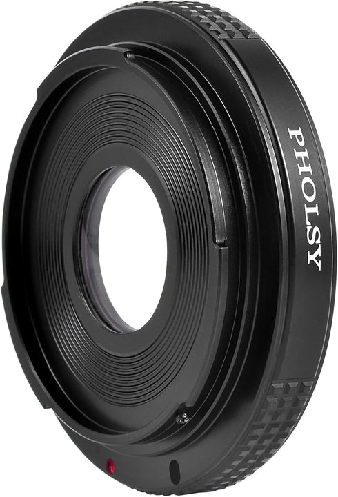 Lens Mount Adapter Manual Focus with Optical Glass and Cap, Compatible with Minolta Rokkor MD MC Mount Lens to Canon