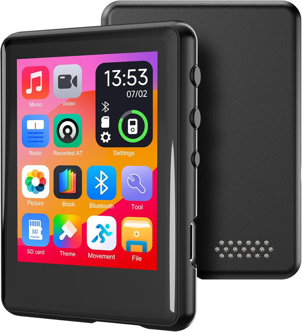 Colorcool MP3 Player with Bluetooth 5.4, Touch Screen Music Player with Speaker, FM