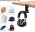 Foldable Aluminum Headphone Stand Hanger with Cable Organizer, Non-Slip Desk Hook for Universal Headphone Mount