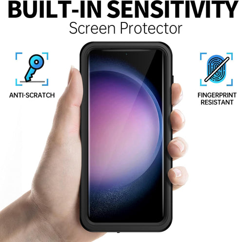 BEASTEK Waterproof Galaxy S23 PLUS Case, Shockproof Dustproof IP68 Underwater, Full Body Anti-Scratch Cover (Clear)