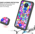 Case for Moto G Play (2021), Cute Shockproof Dual Layer Armor Protective Cover, 6.5", Rainbow Flowers