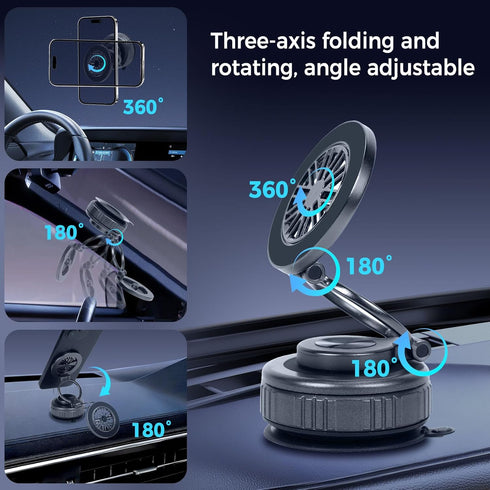 CORLAGOON 2026 360 17 16 15 14 13 12 Upgraded Nano Gel Vacuum Magnetic Car Phone Holder,Reinforced Ultra Suction Cup