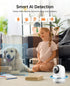 CYVIO 5MP 3K 2-Way Indoor WiFi Camera, Plug-in Security Camera with Wireless Connection, Video, Pan/Tilt, Audio, AI