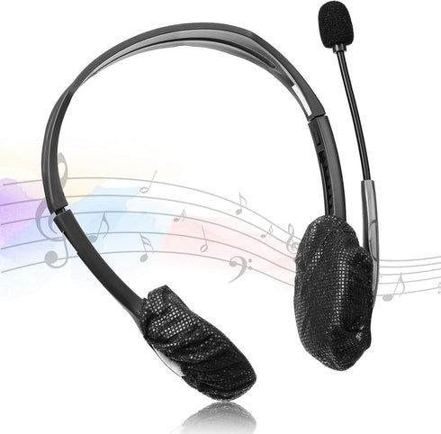 300 Pieces Disposable Headphone Covers Non Woven Sanitary Ear Covers for Headphones (Black, White, Blue, S-6.5 cm)