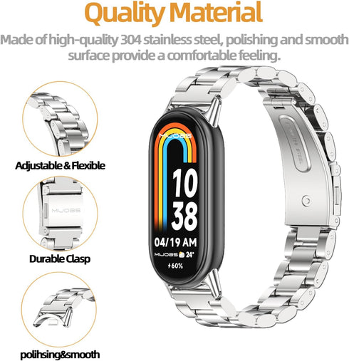 MIJOBS Strap for Xiaomi Mi Band 8, Breathable Replacement Wristband for SmartWatch