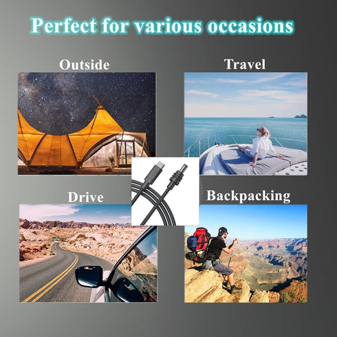 10ft 20V 5.5 2.1mm 100W USB C to DC Power Cable Adapter for Starlink Mini Accessories Input Type C Male to DC x Female