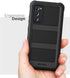 ENCASED Falcon Armor for Samsung Galaxy S20 FE - Protective Heavy Duty Full Body Phone Case, Black