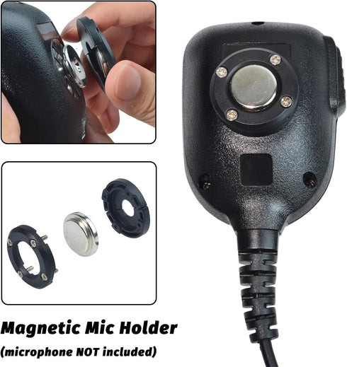TWAYRDIO Magnetic Mic Holder, Mobile Radio Microphone Magnet Mount, CB Mic Hanger, Mounting Solutions for Car Truck
