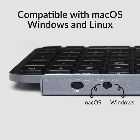 Keychron B6 Pro Ultra-Thin Wireless Keyboard, Full-Size QMK with Numeric Keypad, Compatible with Mac Windows Linux
