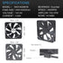 140mm Waterproof Cooling Fan, 140X140X25mm Dual Ball Bearing 12V 2900RPM for Computer Case PSU Chassis Cabinets