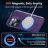 MOCCA iPhone 14 Pro Case - Slim Translucent Matte, 13FT Military Drop Protection, Strong Magnetic, Deep Purple, MagSafe