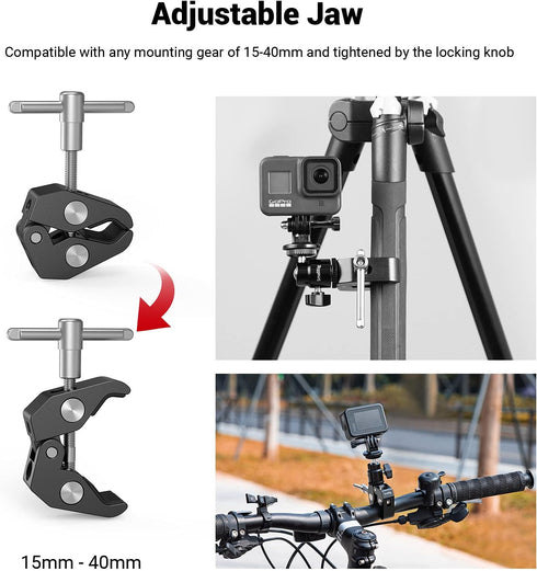 SmallRig Super Clamp Mount with Mini Ball Head, Hot Shoe Adapter for LCD Field Monitor