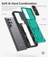 Case for Samsung Galaxy S22 Ultra: Rugged Protective Mobile Phone Cover with Kickstand & Slide - Green