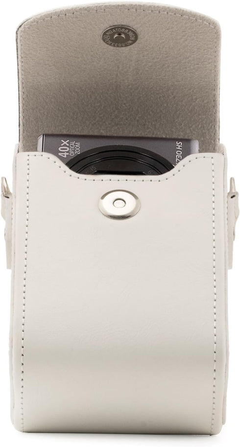 MegaGear MG1559 Leather Camera Case with Strap for Sony Cyber-Shot DSC-RX100 Series - White