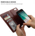 Bocasal PU Leather Wallet Case for iPhone 7/8 Plus with Card Holder, Magnetic Kickstand, Wrist Strap, Removable Flip
