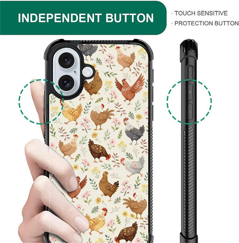 Deaorew 16 Countryside for iPhone Case | Classic Slim Cover Design | Chicken Flowers