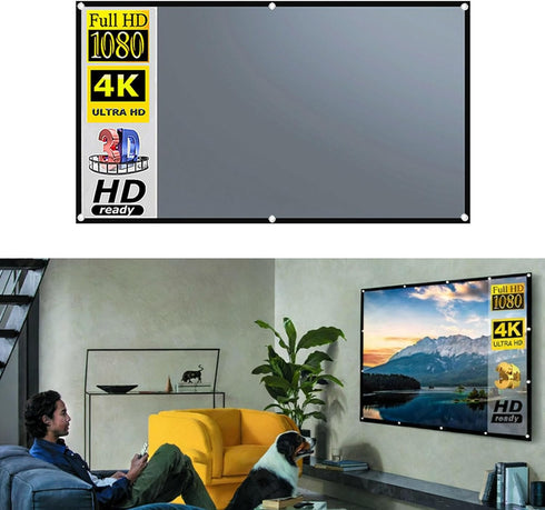 SHYYOULQE Metal Anti-Light Projector Screen Portable Foldable Frame Indoor Outdoor Viewing No Tools Needed Wide Viewing
