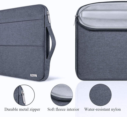 Voova 13 13.6 Inch Laptop Sleeve Case, Waterproof Computer Bag Cover Compatible with MacBook Air/Pro, Dark Grey