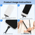 JIUCAN 1 2 Pack 18 32 Inches, Phone Lanyard, Phone Strap Crossbody with Tether Tabs, Adjustable Anti-Theft Phone Strap