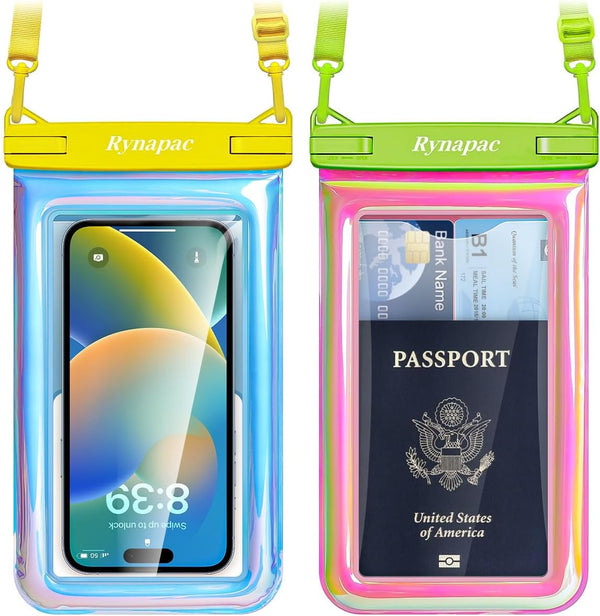 Waterproof Phone Pouch Floating - 2 Pack, Underwater Cell Phone Holder with Lanyard for iPhone 15 Pro Max, Galaxy