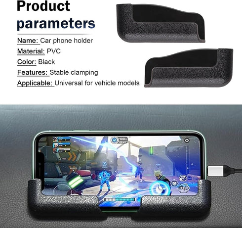 Zosgrew 2 PCS Car Mobile Phone Bracket, Multifunctional Adjustable Dashboard Phone Mount, Self Adhesive Dashboard