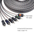 RCI617 99.99% 17ft 6-Channel RECOIL Oxygen Free Copper RCA Audio Cable, Twisted Pair with Noise Reduction