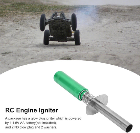 RC Glow Plug Starter Kit with Hot Spark Igniter for Model Cars Boats Ships RC Engine Glow Plug Aluminum Alloy Glow