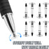 12 Pcs Replacement Universal Stylus Tips, Round Shape Disc Tips for Stylus Pen Nibs for Touch Screen Devices