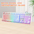 Typewriter Style Keyboard, 104 Keys USB Wired Retro with Metal Panel, Rainbow LED Backlit, Spill Resistant for