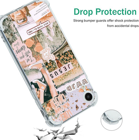 Christian Aesthetic Collage Case for iPhone XR, Unique Motivational Jesus Graphic, Trendy Soft TPU Cover