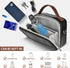 Tanmqin Commute, Electronic Organizer with Shoulder Strap, Premium Mixed-Fabric Accordion Tech Pouch for Travel & Large