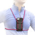 Neon Pink Retractable Cell Phone Holder - Compatible with All Types of Smartphones, Includes 4 Removable Hooks
